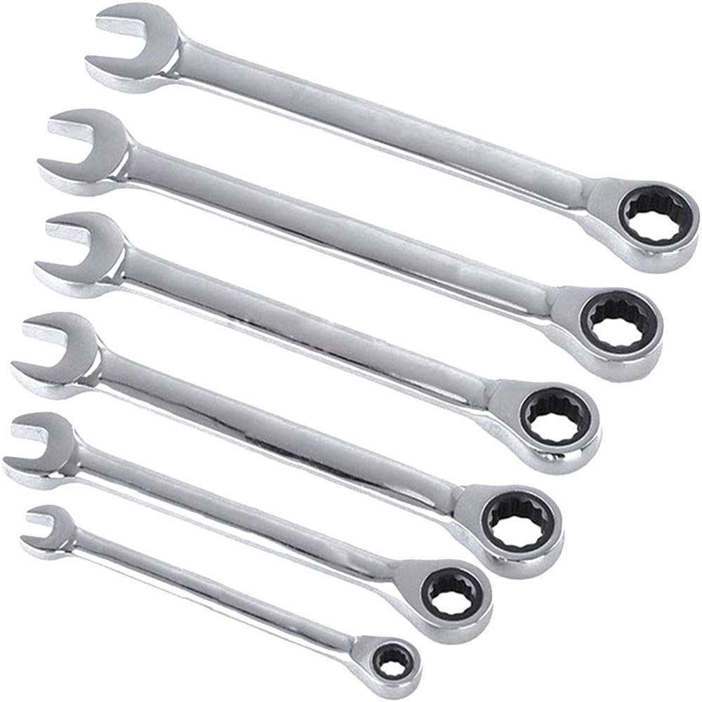 Polished Gear Chrome Vanadium Nut Tool Socket Spanner Reversible Ratchet Wrench Ratcheting Kit