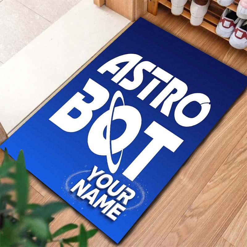 ASTRO BOT Custom Name Carpet Rug for Living Room Bedroom Home Sofa Decoration,Kids play Non-slip Floor Mat