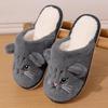 Women's Cute Cartoon Cat Plush Indoor Slippers with Non-Slip Sole