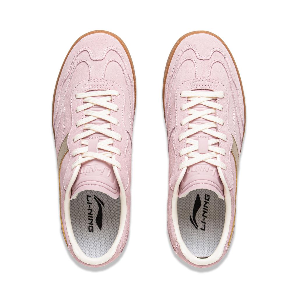 Li Ning Yunchuan Abrasion Resistant, Lightweight, Balanced Low Top German Army Trainers Women's Sheer Pink AGCV100-3