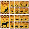 BEWARE OF Dog Cat  Chicken Retro Plaque Metal Tin Signs Garden Yard Home Decoration Caution Kraken Plate Animal Warning Sign
