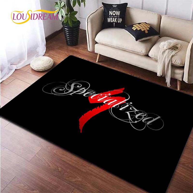 Bicycle Logo Carpet for Living Room Bedroom Rugs Kitchen Kids Door Unslip Floor Mat Birthday Gift Photography Props Alfombra Rug