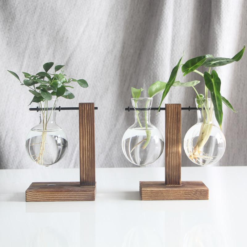 Hydroponic Plant Terrarium Vase Modern Design Desktop Decoration for Home Office Bedroom Tabletop Plant Pot
