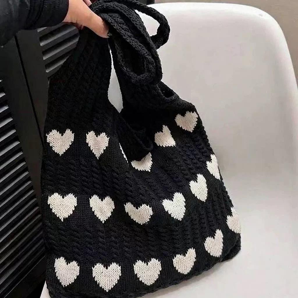 Zomer super populair geweven tas dames nieuwe literaire en artistieke stijl wol gebreide vakantie strandtas schouder messenger bag