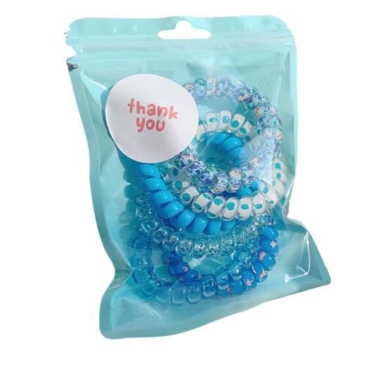 4/6 Pièces Cordes à Cheveux Étanches Câble Téléphonique Élastiques à Cheveux Natation Bain Petits Anneaux à Cheveux Extensibles Queues de Cheval Chignons Bandeau