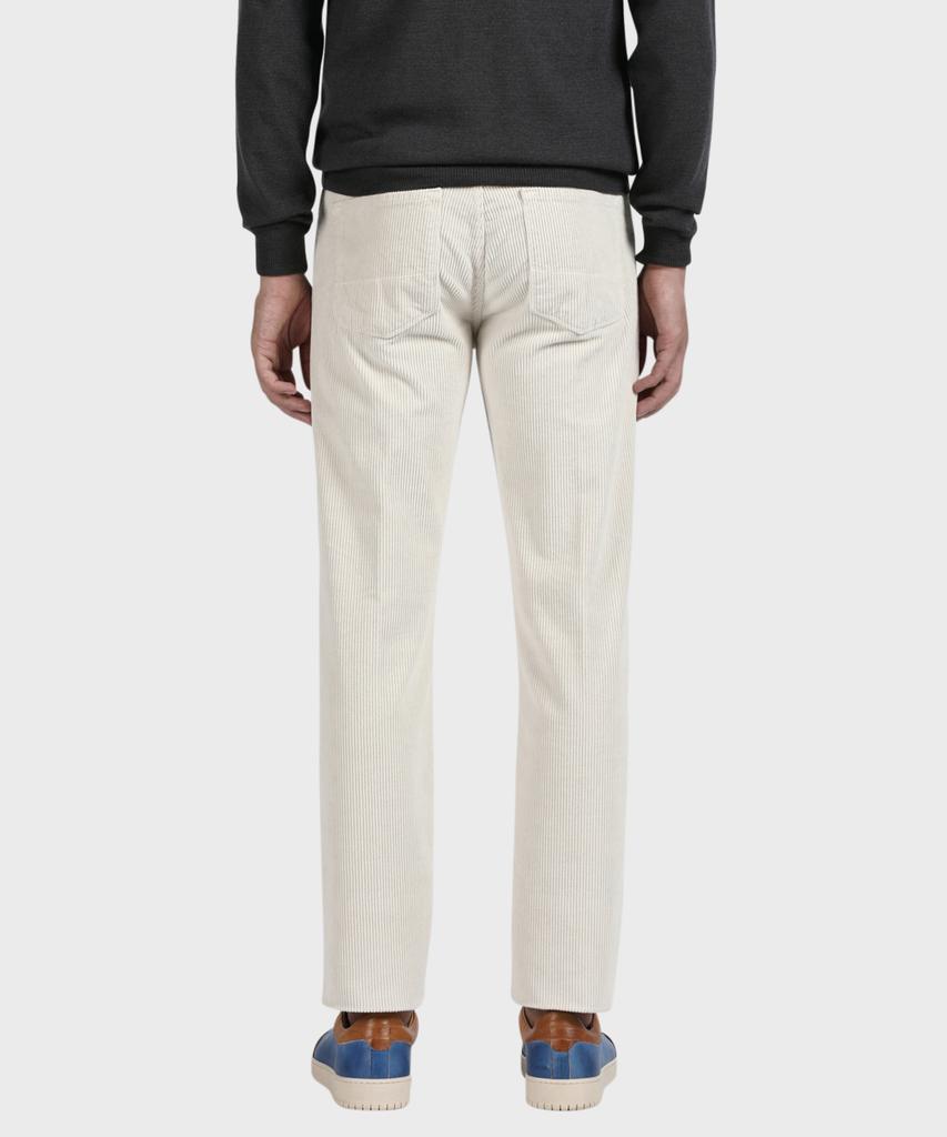 PANICALE Ivory Regular Fit Corduroy Pants