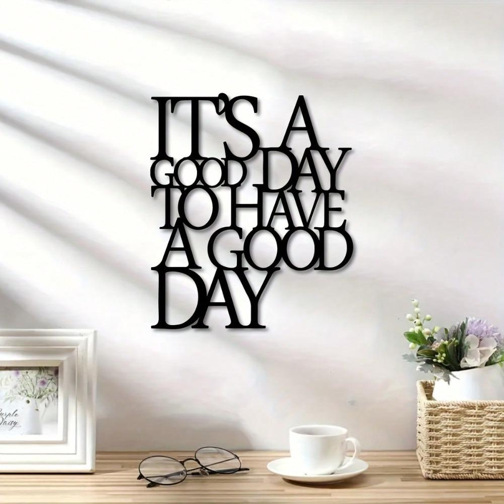 Metal Wall Art Motivational Quote Office Decor Modern Home Sign