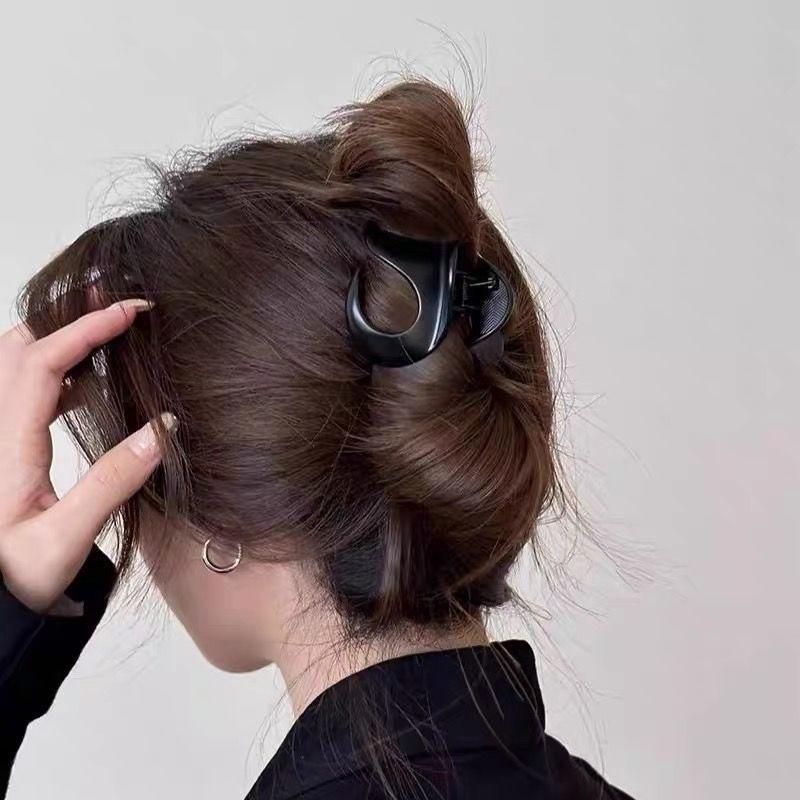 New Simple Snail Pumpkin Hair Clip, Elegant Back Head Hair Barrette for High Ponytail Half‑Up Hairstyle
