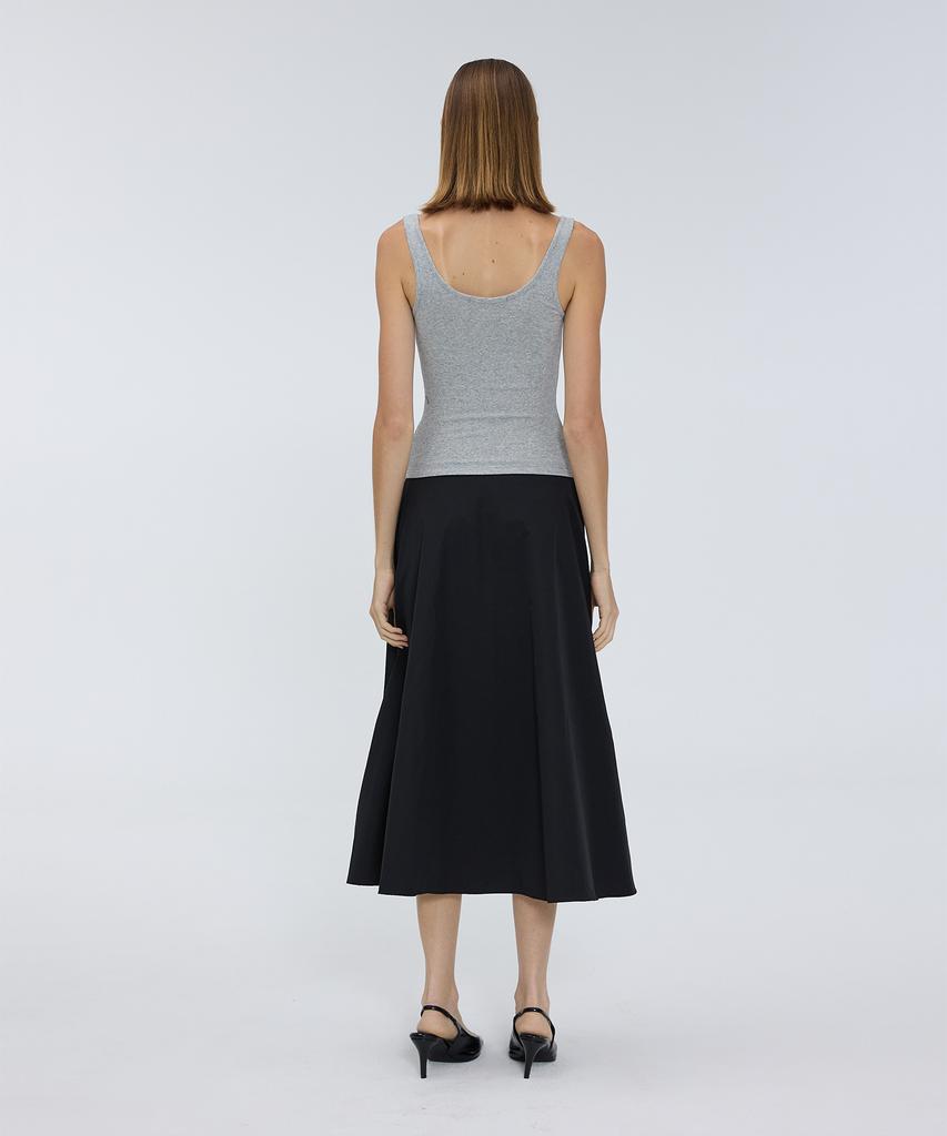 Meuameu Logo Sleeveless Layered Dress