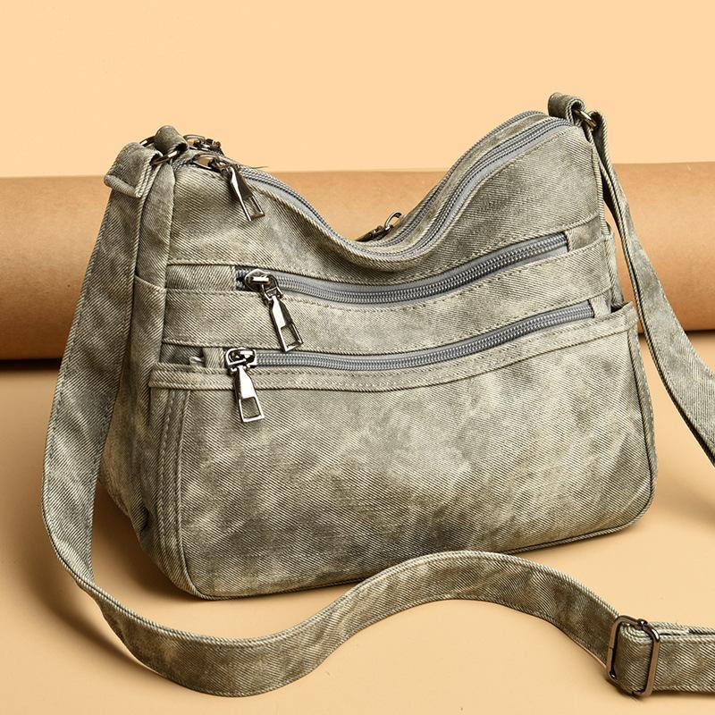 New Style Mother Bag Middle-aged Women's Bag Crossbody Bag Women's Large Capacity Mother Bag Soft Leather Shoulder Bag