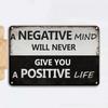 Metal Wall Art Motivational Quote Sign Home Office Decor Living Room Bedroom