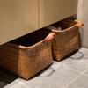 Retro Rattan-style Storage Basket, Suitable for Storing Snacks, Toys, Miscellaneous Items, and Clothes, Can Also Be Used As a Picnic Basket