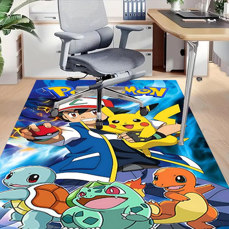 1pc Pokemon Adventure Carpet for Playroom Bedroom Living Room Sofa Home Decor,kids Game Area Rug Non-slip Floor Mat Y72972