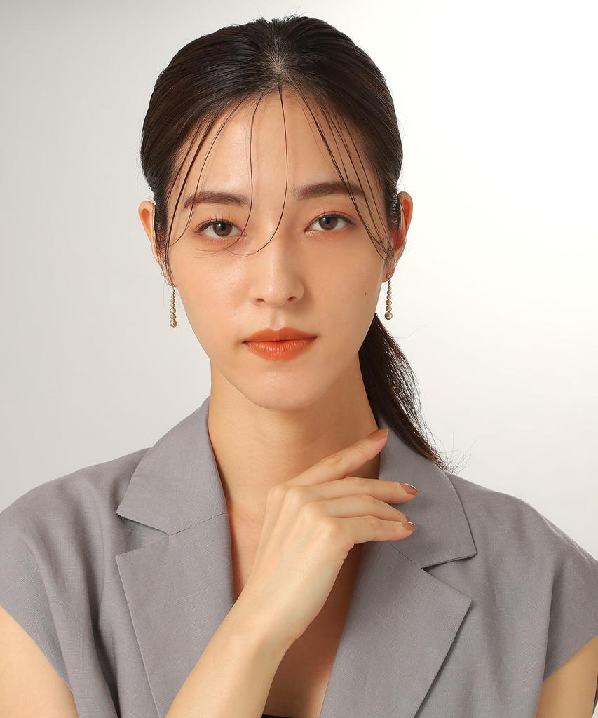 Earrings K10 Hollow Ball Gradient Stud Earrings 40576549 Yellow Gold 00 [Kokoshnik] Women's (100)