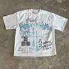 Vintage Fraternal Double Cross Graphic Cotton T-shirt Men Y2K Summer Short Sleeves Oversize T-shirt Streetwear Women Tee Tops
