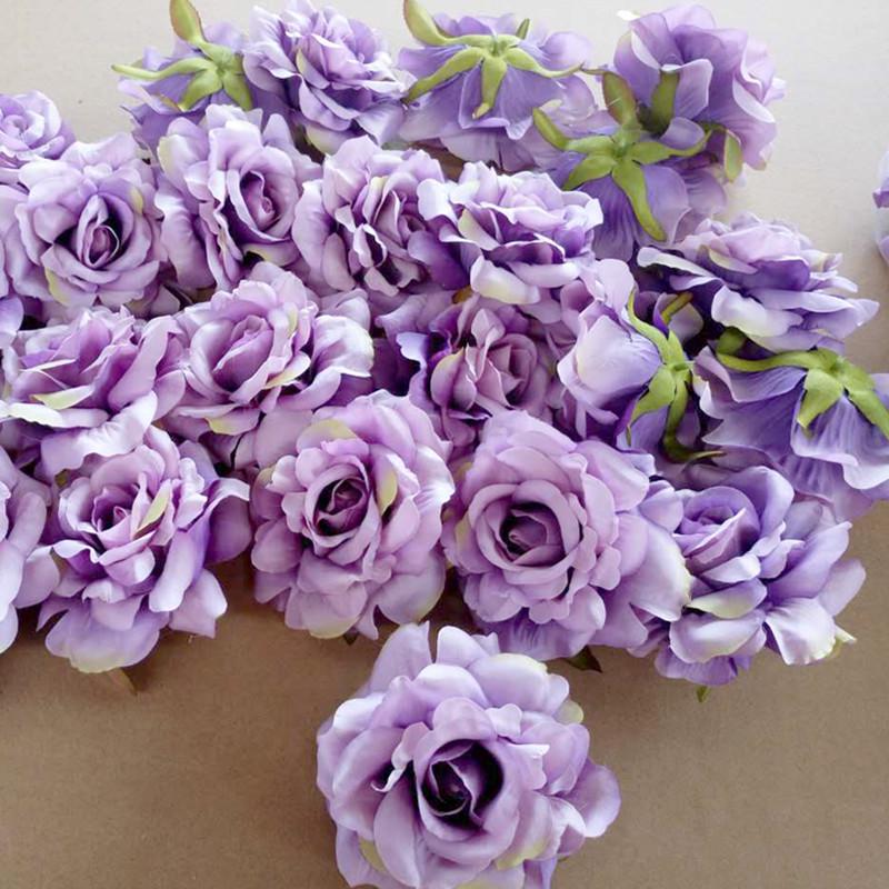 10 buc flori artificiale cu atingere reală, capete de 10 cm, coroană DIY, cutie cadou, flori de mătase pentru decorarea mesei de nuntă, petrecere pentru copii, decor de masă