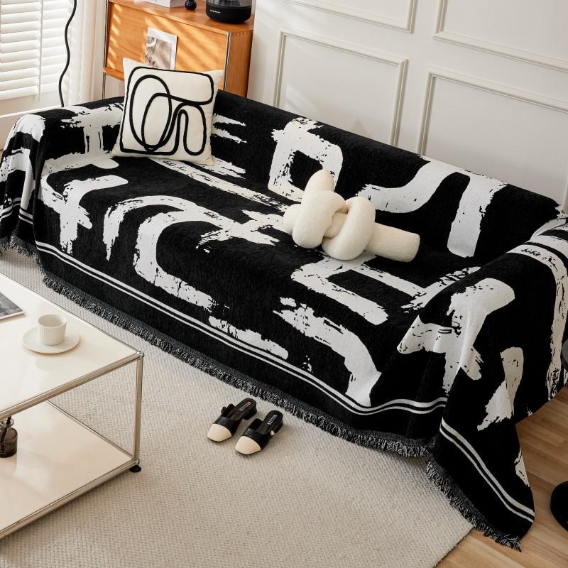 Soft Waxy Chenille Sofa Towel Multi-purpose Dual-purpose Anti-wrinkle and Anti-slip Cat Scratch Skin-friendly Sofa Cover Towel