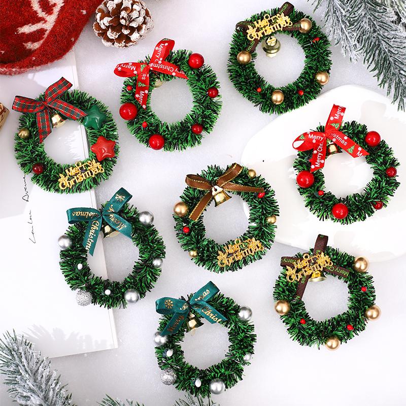 Magnetic Mini Christmas Wreaths Fridger Attachment Decorated Christmas Tree Atmosphere Decoration High Quality Practical Daily Use