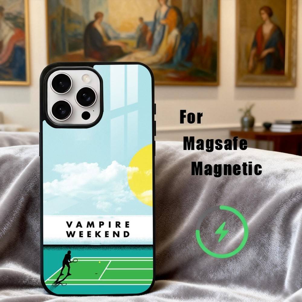 V-Vampire W-Weekend Band Phone Case For iPhone17,16,15,14,13,12,11 Plus,Pro Max Magnetic For Magsafe Wireless Charging