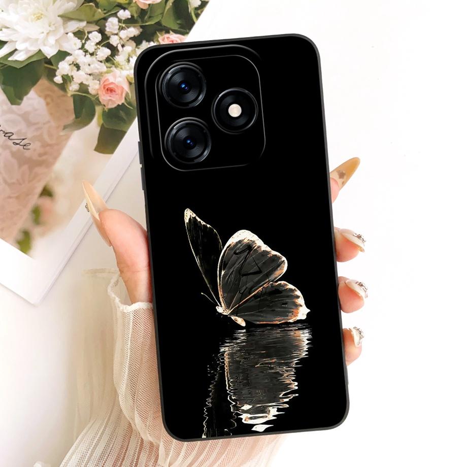 Luxury Fashion Painting Phone Case For Tecno Spark 10 10C 10 PRO KI5k KI5q KI7 Back Cover Liquid Silicone Soft Bumper Shockproof