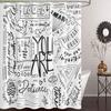 Black and White Shower Curtain Inspirational Art Deco Bathroom Fun Shower Curtain with 12 Hooks 180x180cm