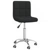 Vidaxl Swivel Dining Chair, Black, Fabric Upholstered