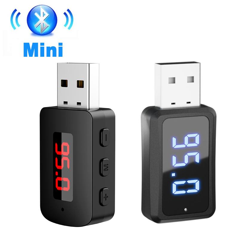 Bluetooth 5.4 Car Transmitter Receiver Handsfree Call Car Kit Mini USB Power Auto Wireless Audio Adapter For Fm Radio
