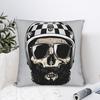 Black Grey Skull Face Da De Los Muertos Pillow Case  Morden Pillow Cover Square Pillowcases For Sofa Couch Bed Living Room