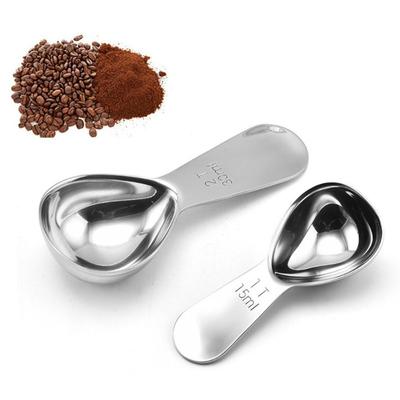 Linguri de cafea din oțel inoxidabil Linguriță de măsurare pentru cafea cu lingură de măsurare gradată Fasole Ceai Zahăr Instrumente Barista