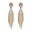 Fashion Brand Design Spicy Europe Advanced Sense Earring Rhinestone Pentagram Star Chain Tassel Earrings Hyperbole Long Pendient