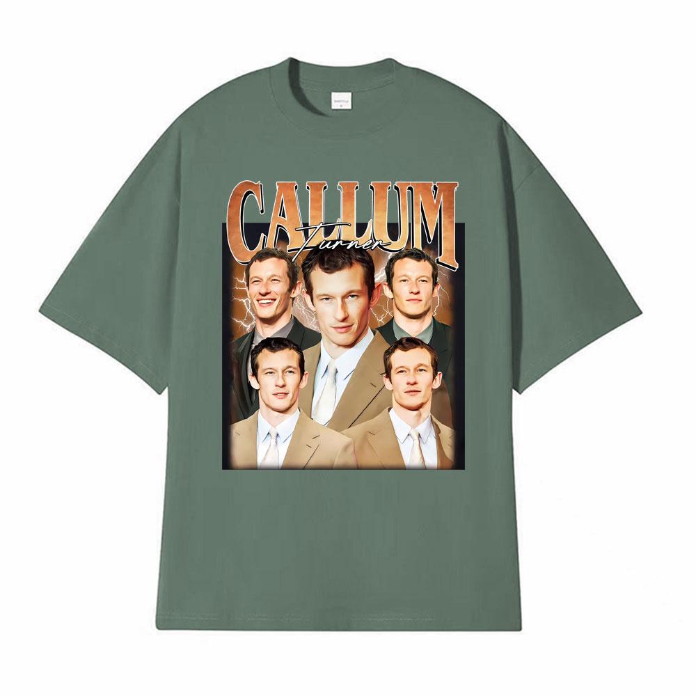 Callum Turner Vintage Graphic Tshirt Unisex Women Fashion Classic 100 Cotton Tshirts Casual Comfort Oversized T Shirt Streetwear