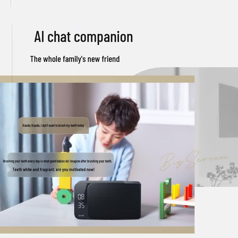 Xiaodu Mate KI-Smart-Lautsprecher mit LED-Uhr (CN-Version)