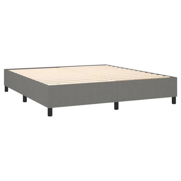 Exclusive House - Bed Slat Base with Mattress Dark Grey 180x200cm Fabric