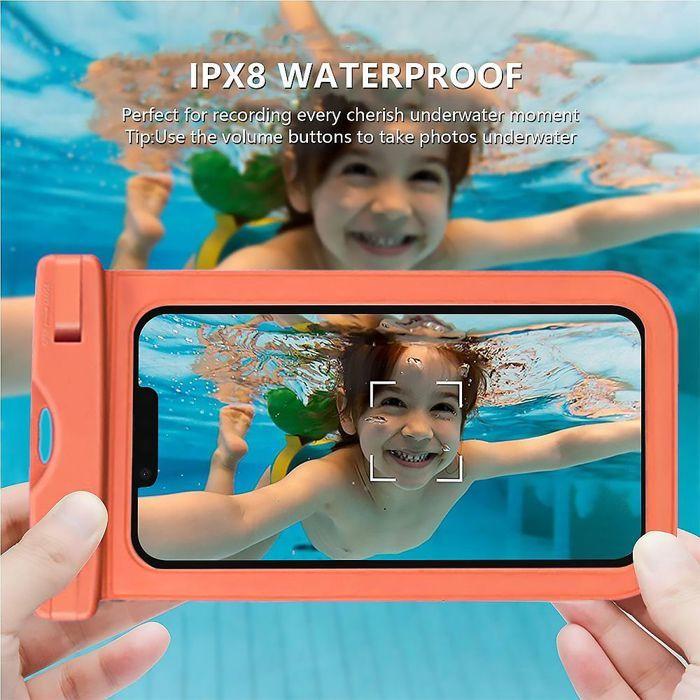 Waterproof Case for Xiaomi 17 15 Ultra Xiaomi 14 14T Pro 13 12 Redmi 15C A5 A3 A2 14C 13C 12C, IPX8 Protection - Orange - Pack of 2