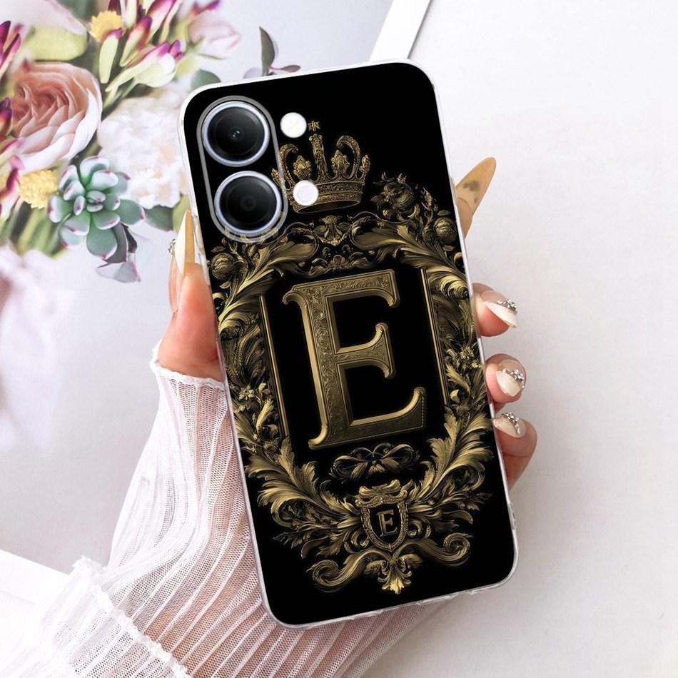 For Vivo Y05 Y11d 2026 Royal Crown Initial Letter Couple Phone Case For Vivo Y11D Y05 4G Soft Silicone TPU Covers Bumpers