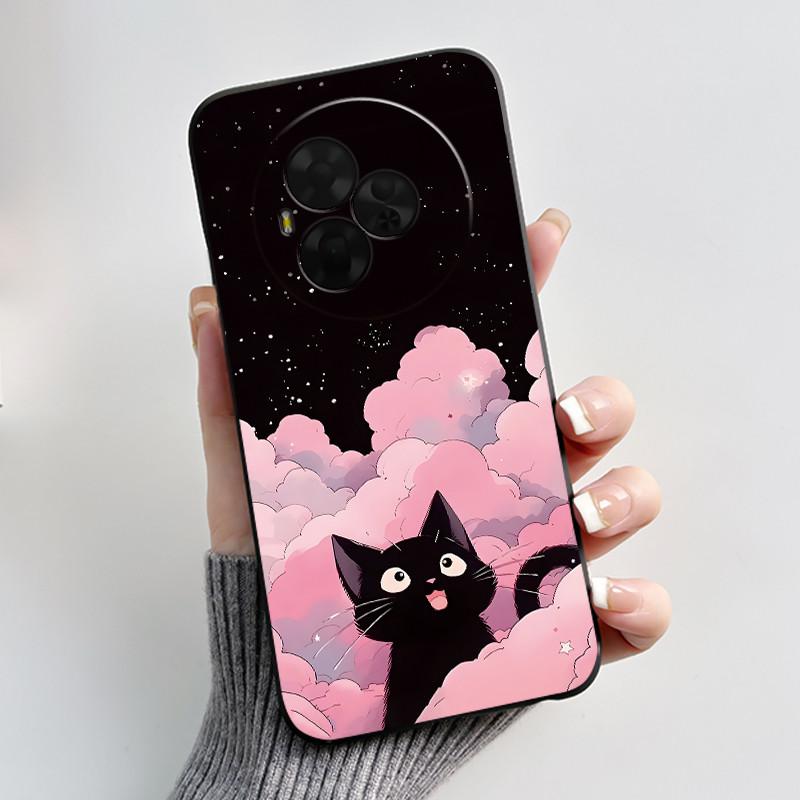 For TCL NxtPaper 60 Ultra Case Luxury Cute Love Rabbit Funny Black Matte Soft TPU Back Cover For Nxt Paper 60 Ultra Phone Case