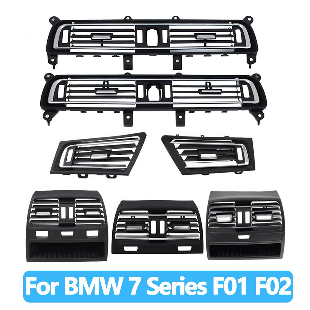 Quality Full Chrome Console Air Conditioning AC Vent Grille Outlet For BMW 7 Series F01 F02 730 735