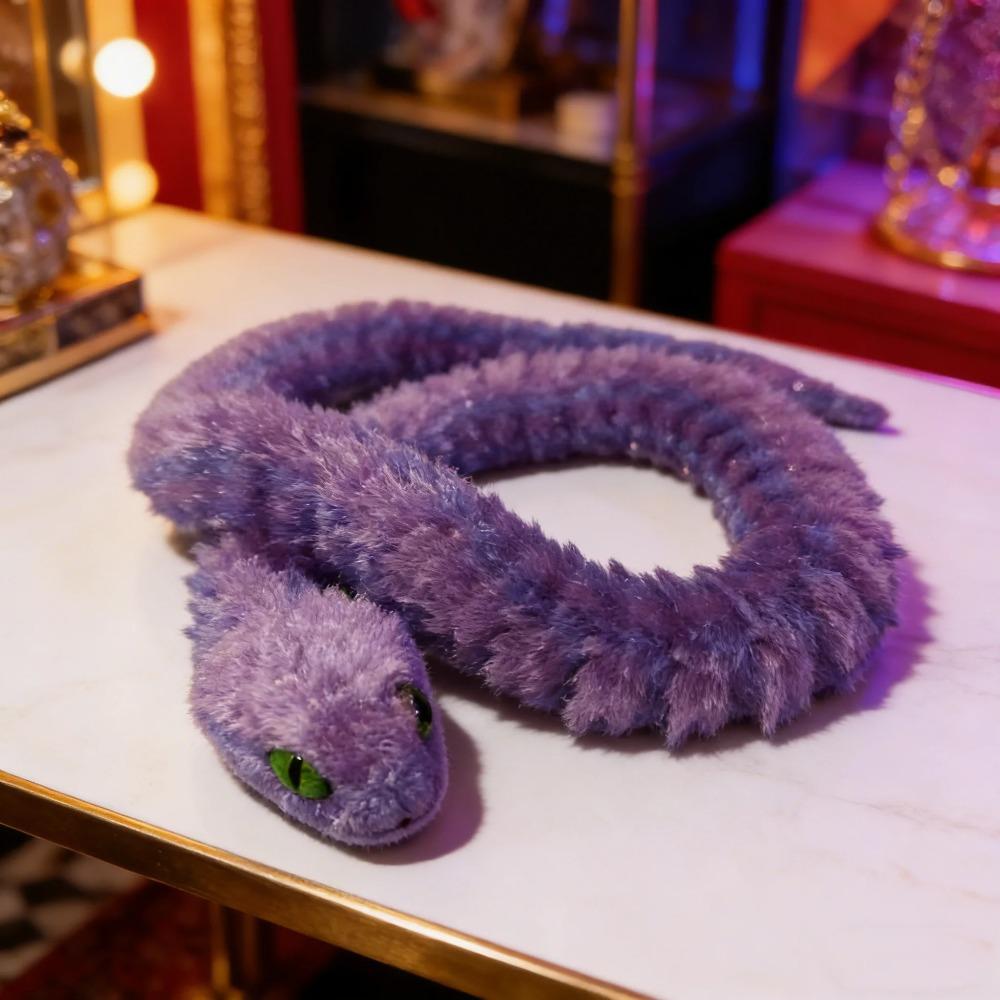 3D Printed Snake Decor 30cm Chinese Zodiac Reptile Figurine for Office Desk Home Shelf Decoration Gift Holiday Ornament Collecti