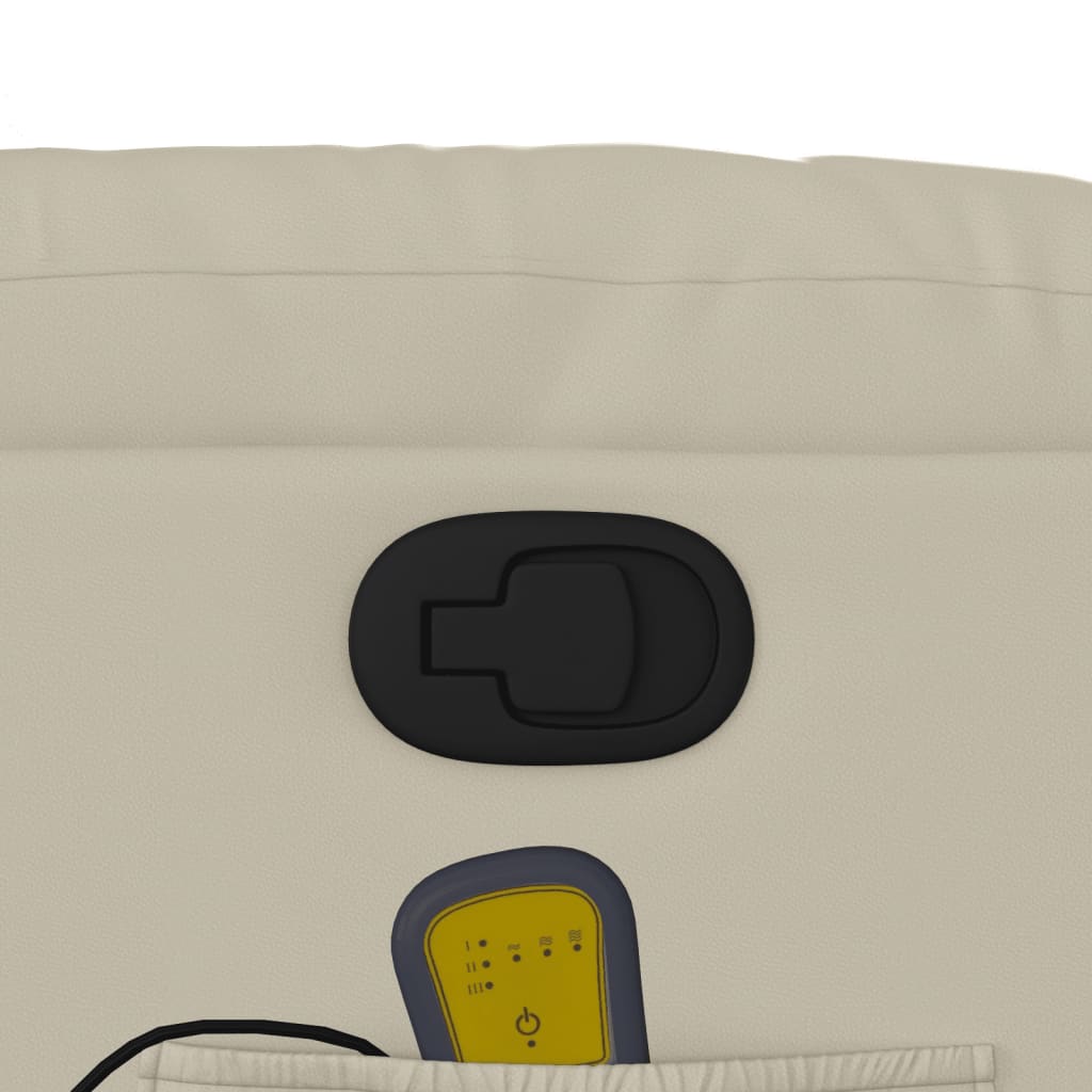 Massage Chair Cream Synthetic Leather