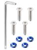 Freate License Plate Bolt License Frame Anti-Theft Screws M6 (Blue, 25mm Screws)