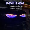 USB Dynamic Devil Eyes Light Car Windshield Dynamic LED Matrix Panel Screen Light for Car Truck Window Decor Lighting