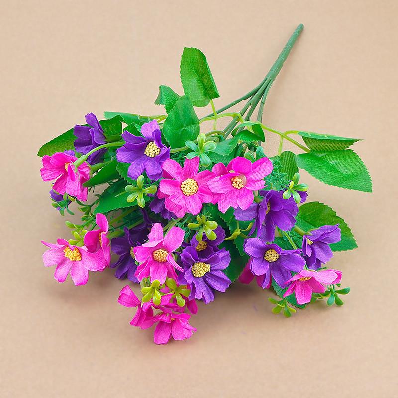Artificial Daisy 28 Head Small Chrysanthemum Silk Flower For Home Decor And Outdoor Garden Use
