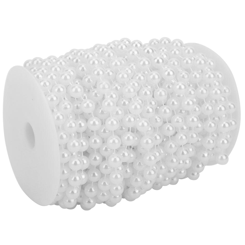 Chaîne de Perles 10mm 20m Perles ABS Faux Perles Accessoires Vêtements pour DIY Décoration de Portes