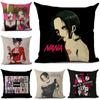 Nana Anime Japanese Harajuku Manga Pillow Cover Living Room Sofa Square Throw Pillows Home Decoration Cushion Cover