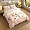 Cat Theme Personalized 3Pcs Bedding Set Custom Text & Name 1 Sheet 2 Pillowcases Household Bedding 1pc