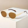 Small Metal Frame Oval Sunglasses for Women  Brand Designer Fashion Luxury Shades UV400 Eyewear Men Vintage Sun Glasses