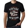 Men’s Vintage Tee Shirt Graphic T Shirt Genuine Riders 2038 Deep Black