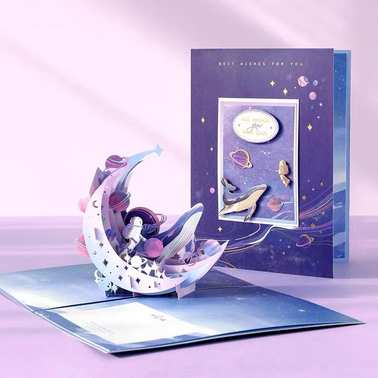 Christmas Card Butterfly Dance Sunflower 3D Pop-up: Creative Handmade High-End Design for Qixi Festival