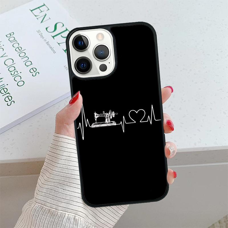 Sewing Machine Pattern Phone Case For IPhone 18 17 Air 15 16 16e 14 13 Pro Max Coque 12 11 Pro Max PLUS Fundas Cover
