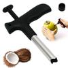 Ouvre-noix de coco en acier inoxydable, outil d'ouverture de trou de foret, ouvre-fruits, outil de trou de couteau durable, accessoires de cuisine